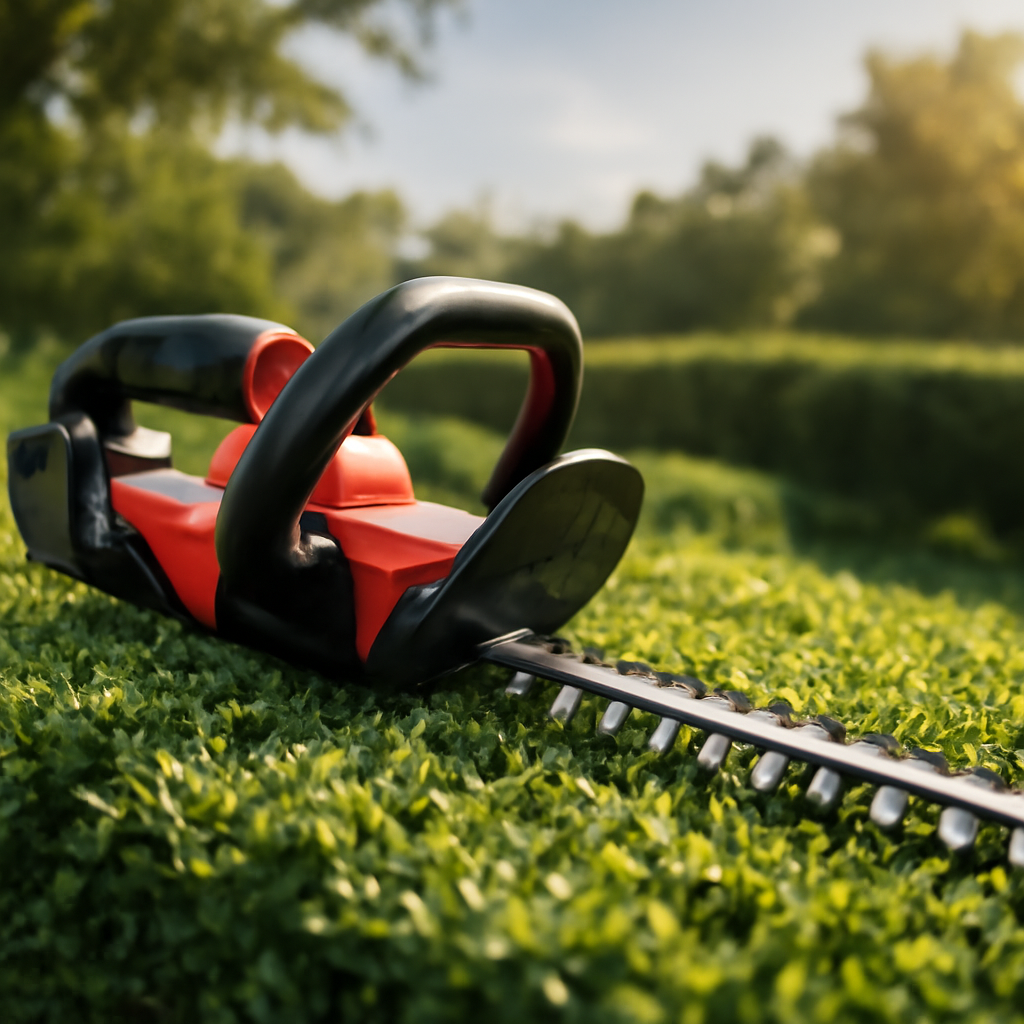 Rasentrimmer – Anwendung im Garten (AI)