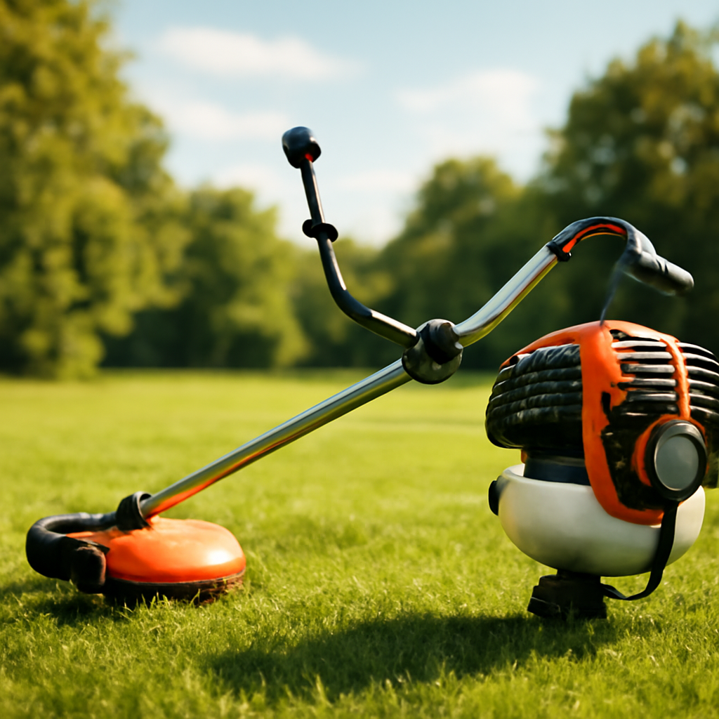 Rasentrimmer – Anwendung im Garten (AI)