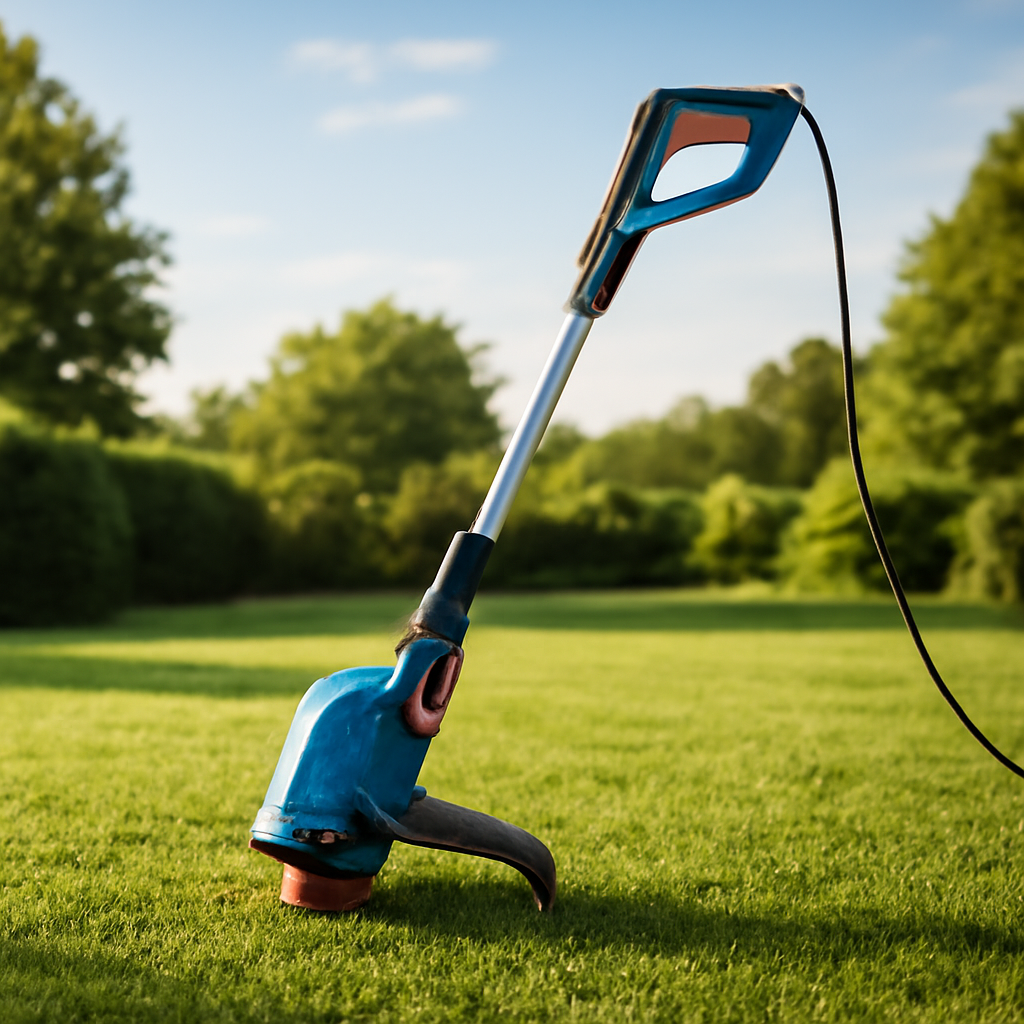 Rasentrimmer – Anwendung im Garten (AI)